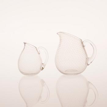 KANNOR, 2 st, glas, design Gunnel Nyman, 1900-talets mitt.