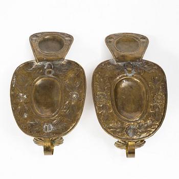 A pair of wall sconces, Baroque style, circa 1900.