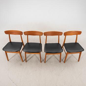 A set of four Mosbols teak chair from Findahls mobelfabrik 1960s.