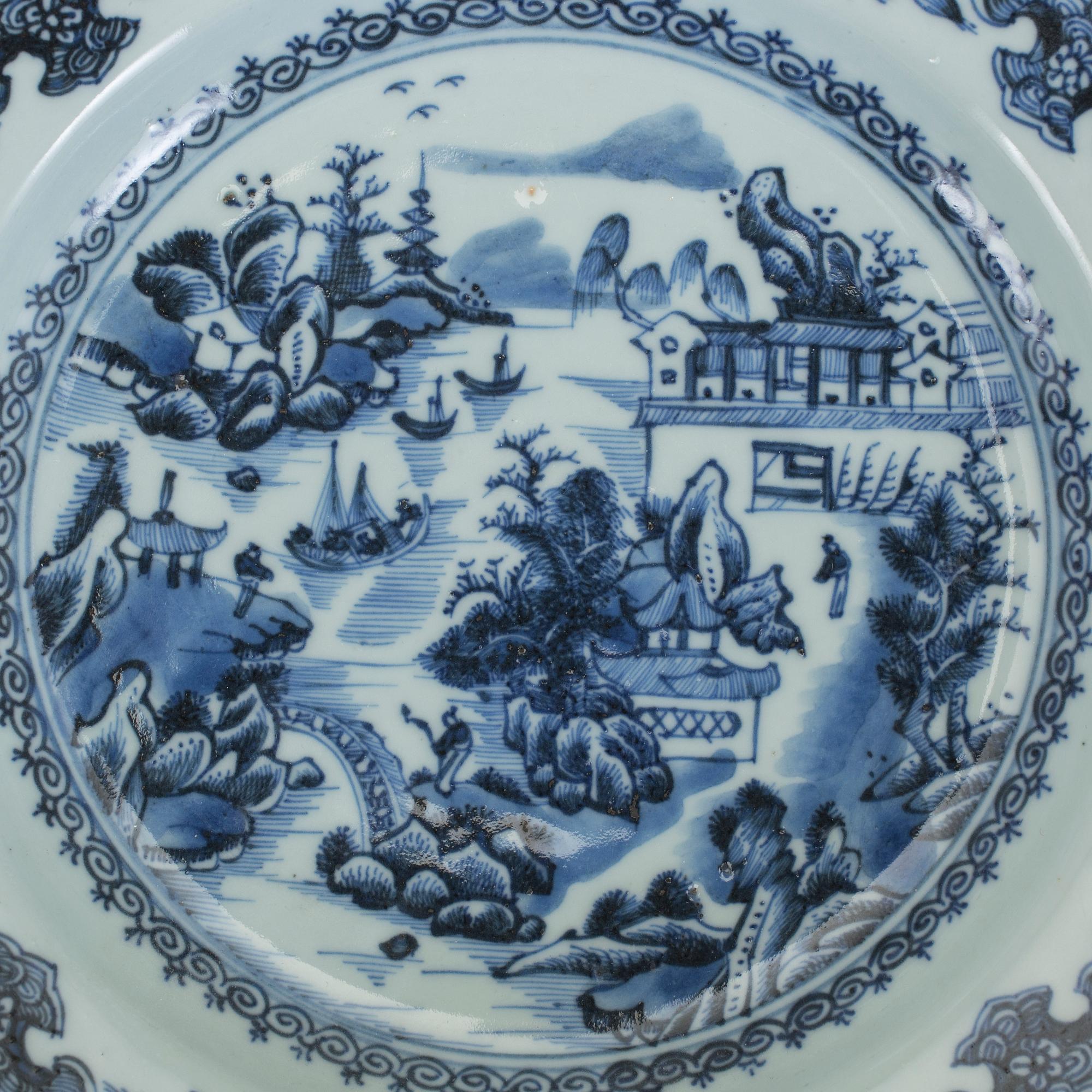 TALLRIKAR, 6 st, porslin, Qingdynastin, Qianlong (1736-95).