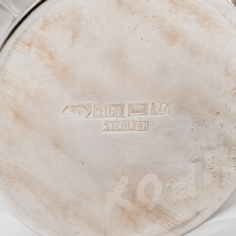 Tapio Wirkkala, A 3-piece 'TW176' silver coffee set, marked TW, Kultakeskus, Hämeenlinna, Finland 1966 and 1968.