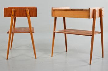 SÄNGBORD, ett par, 1900-talets mitt.