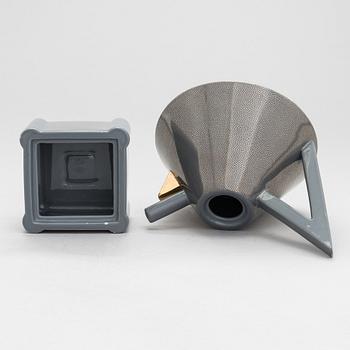 Matteo Thun, A 1980's porcelain 'Nefertiti' teapot and sugar bowl for Memphis, Bitossi, Montelupo Fiorentino, Italy.