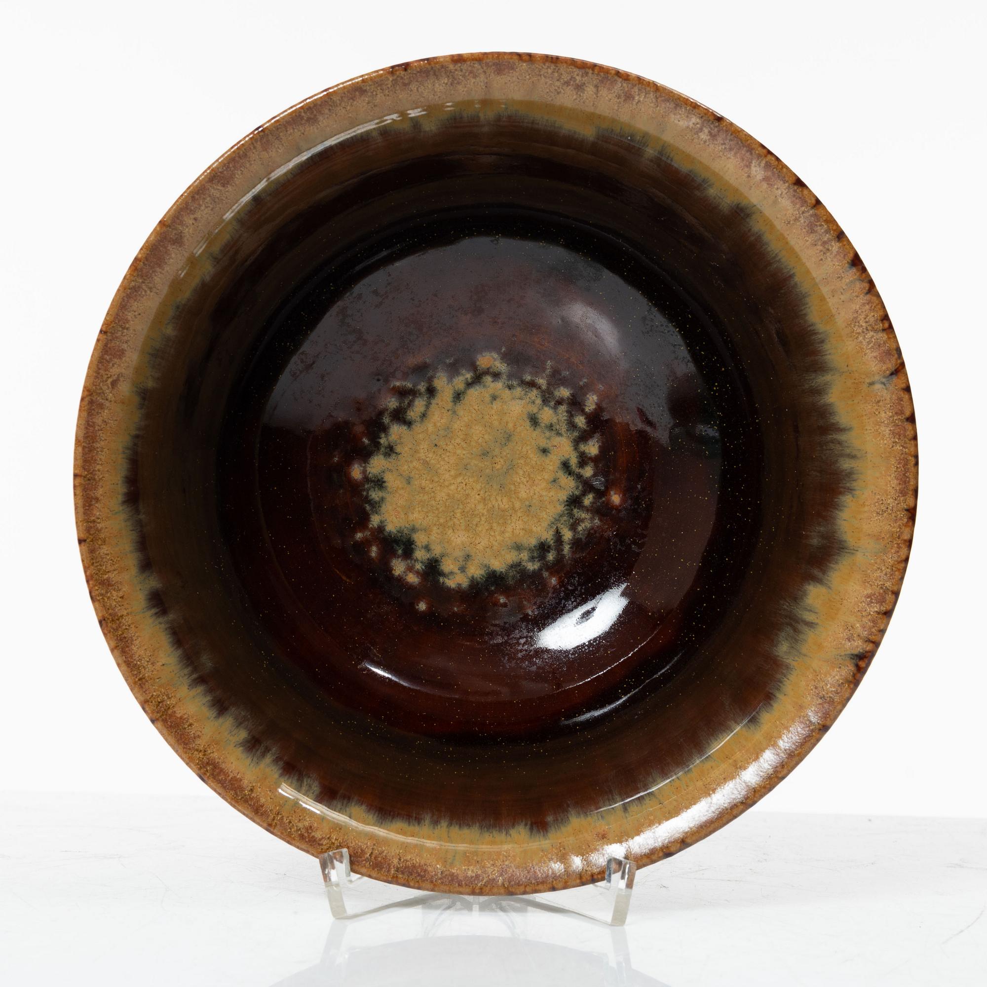 Carl-Harry Stålhane, two stoneware vases and a unique bowl, Designhuset, Lidköping.