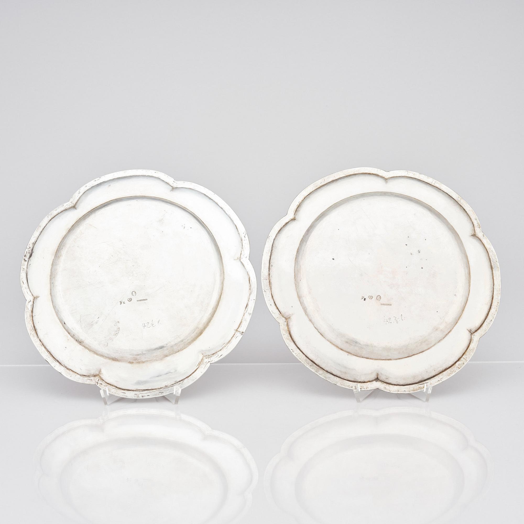 Arvid Floberg, fat, silver, 3 st, Stockholm 1788.