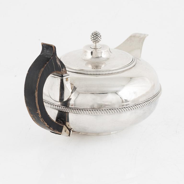 An Austrian Silver Teapot, first half/mid-19th Century.