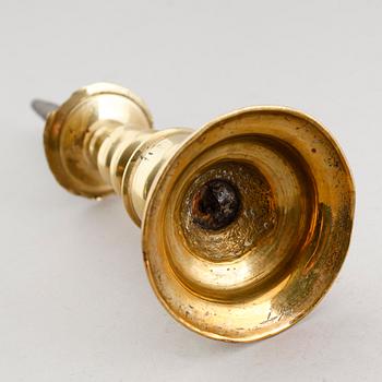 LJUSSTAKE, mässing, 1500-/1600-tal.