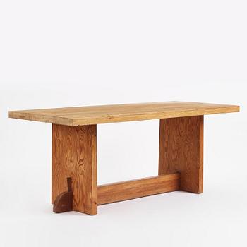 Axel Einar Hjorth, a stained pine "Lovö" table, Nordiska Kompaniet, Sweden, 1930s.