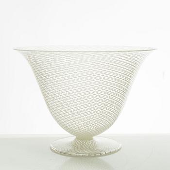 Archimede Seguso, a filigree technique glass bowl, Murano, Italy.