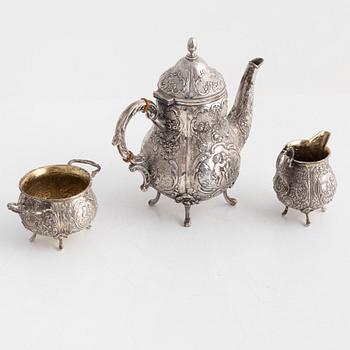A group of four silver coffee service pieces, including MEMA Lidköping, Sweden, 1976.