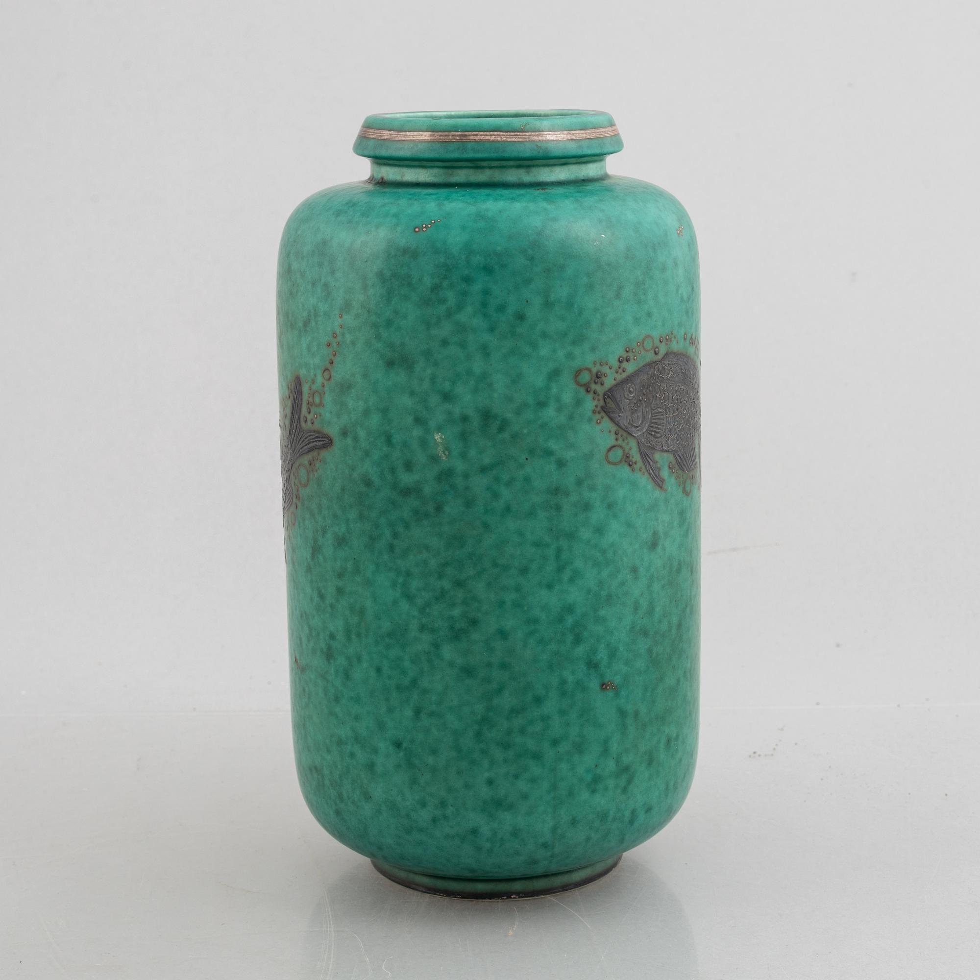 Wilhelm Kåge, an 'Argenta' stoneware vase, Gustavsberg.