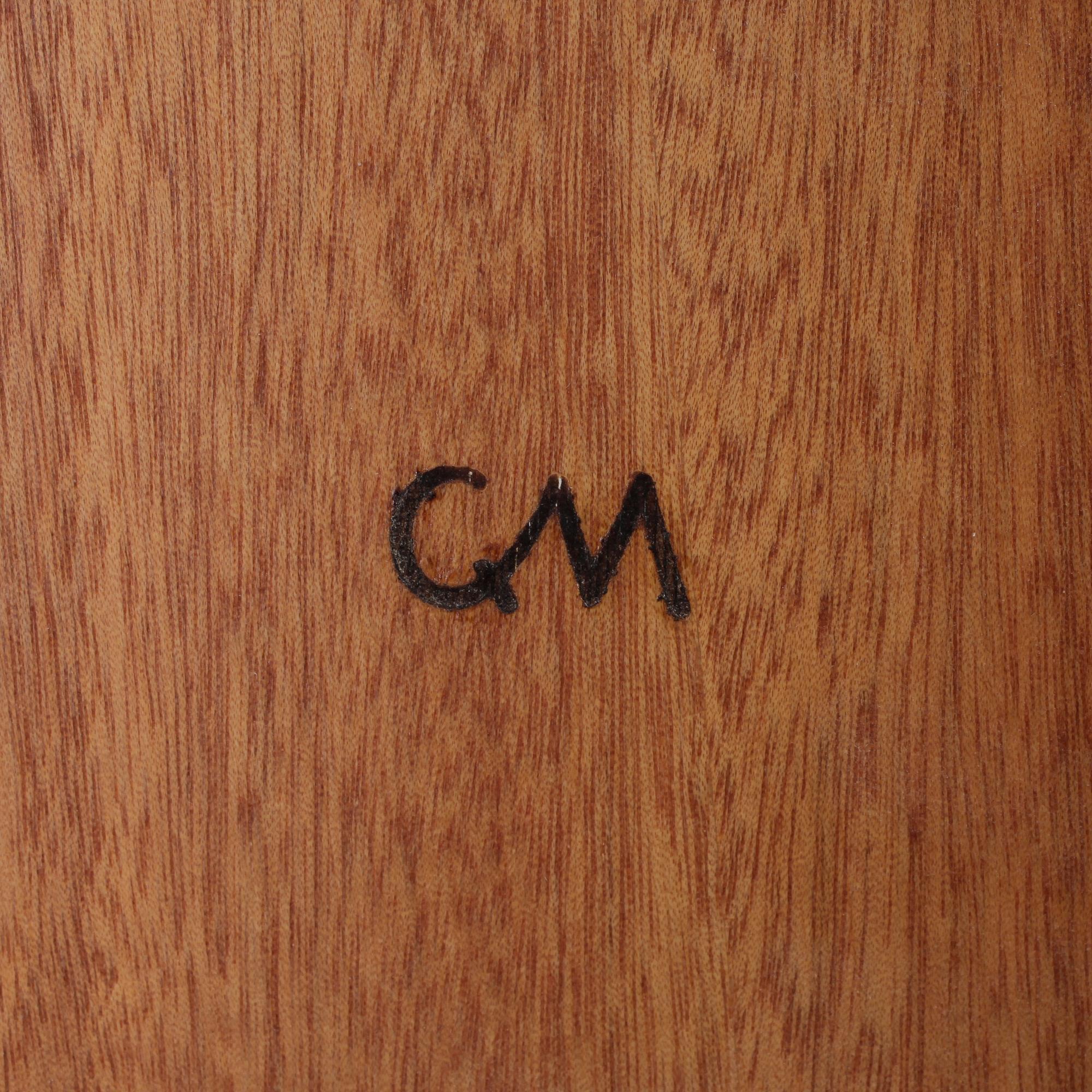 BORD, Carl Malmsten, brännmärkt.