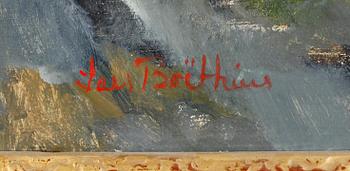 LARS BOËTHIUS, olja på pannå, signerad.