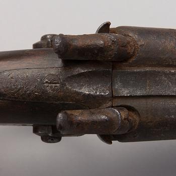 A Central European percussion lock pistol from the first half of the 19th century.