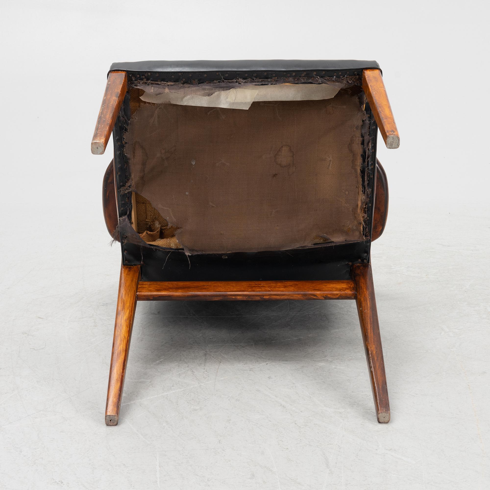 Axel Larsson, karmstol, modell "1208", Svenska Möbelfabrikerna Bodafors, 1930/40-tal.