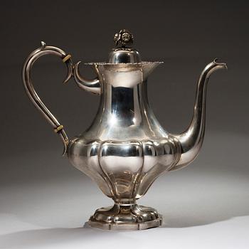 KAFFESERVIS, 3 delar, silver, Uusi Kultaseppä ab, Helsingfors 1929. Vikt 1495,7 g.