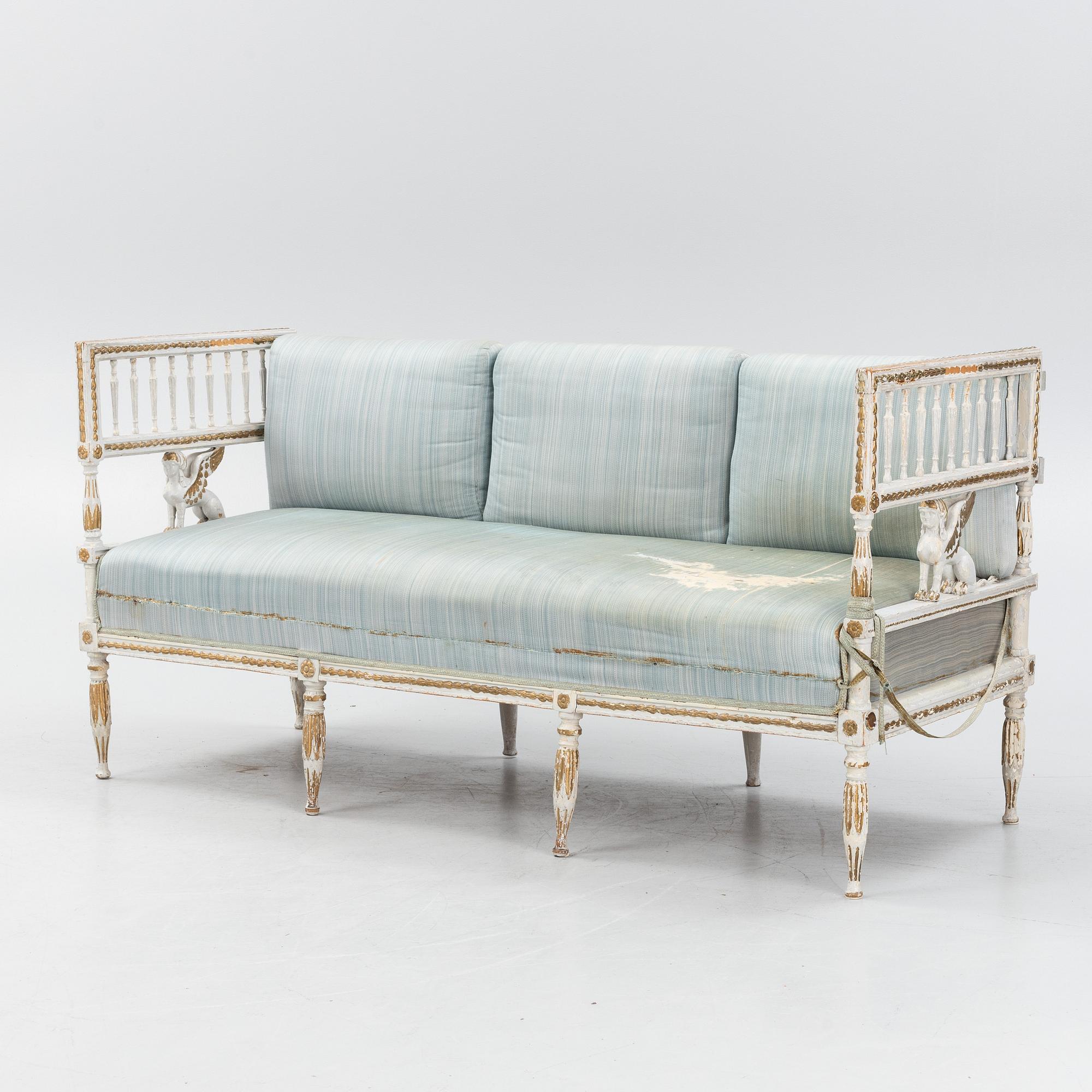 Soffa, sengustaviansk, 1700-talets slut.