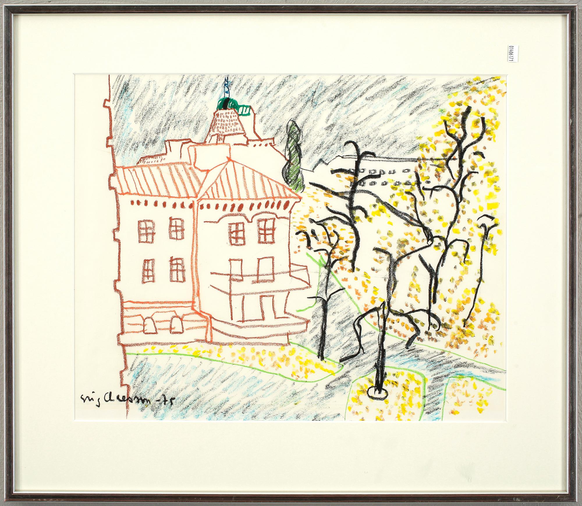 STIG CLAESSON (SLAS), pastell, signerad och daterad -75.