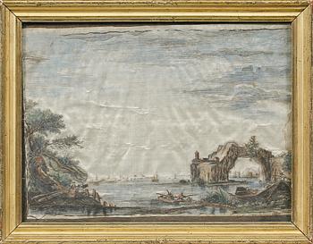 SIDENBRODERI, daterat 1800.