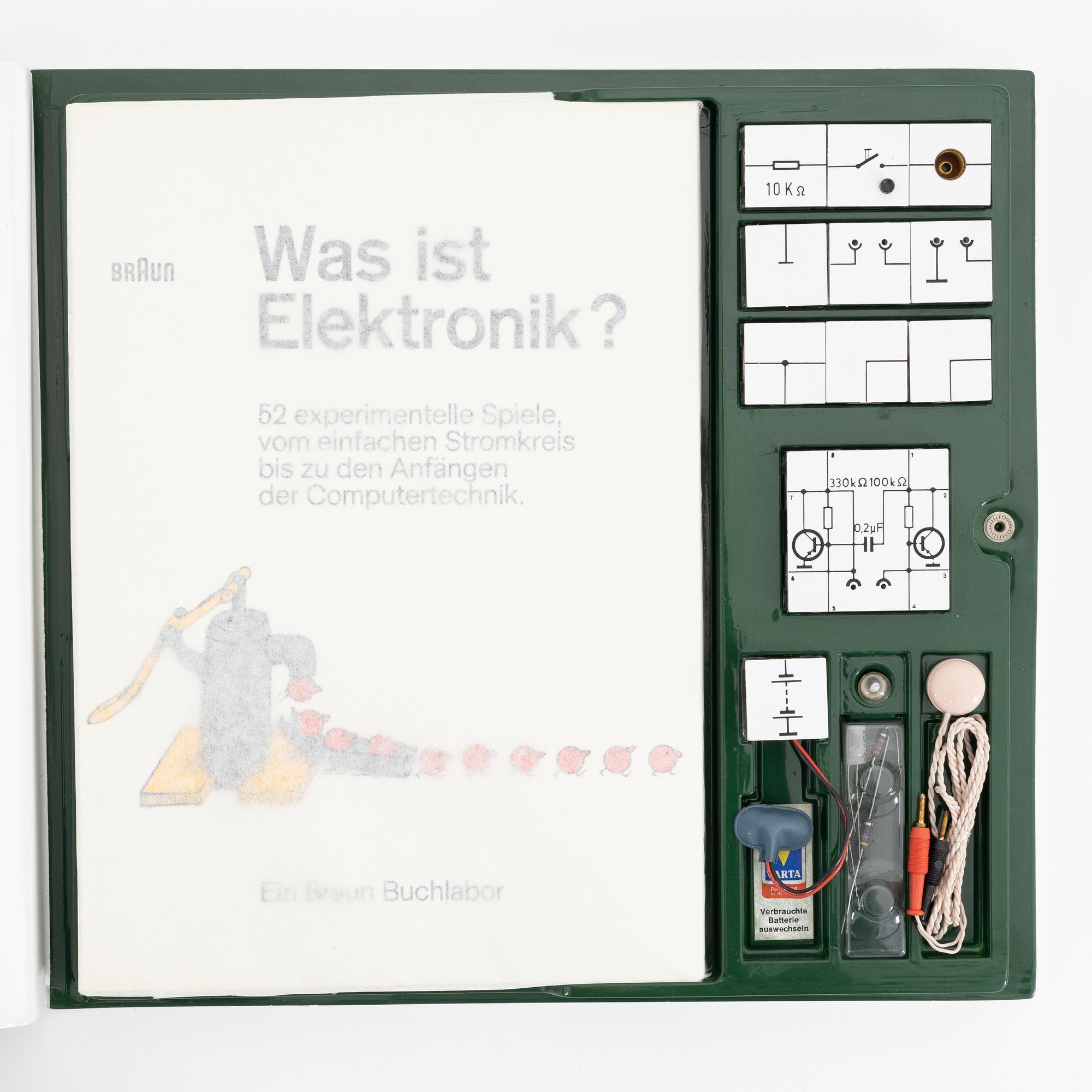 Dieter Rams & Jurgen Greubel, Elexperimentkit, 4 delar, "Braun Lectron/Braun Buchlabor", Braun.