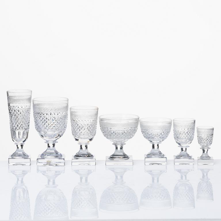 Elis Bergh, a 129 pcs 'Kent' glass service, Kosta, Sweden.