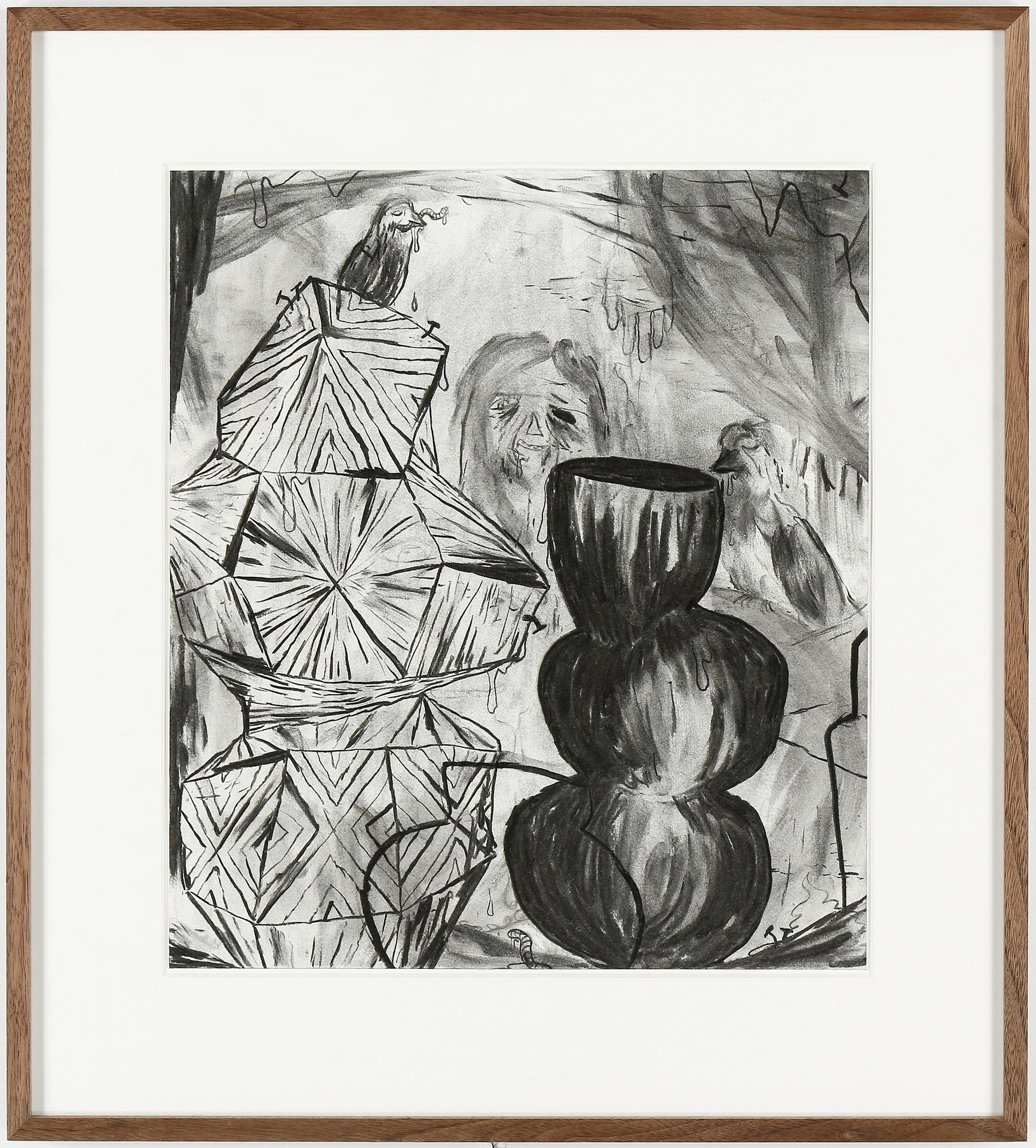 DANIEL JENSEN, "Crystaline", blyerts och kol på papper, 2011.