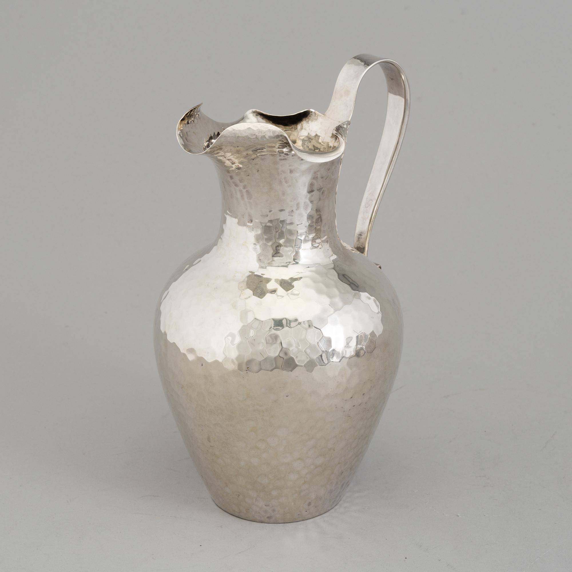 A Danish silver wine jug, maker's mark Michelsen, Copenhagen 1896.