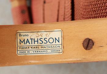 A Bruno Mathsson beech easy chair, Karl Mathsson, Värnamo, Sweden 1940's.
