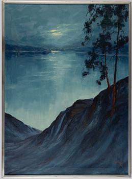 Axel Lind, Moonlight Landscape.