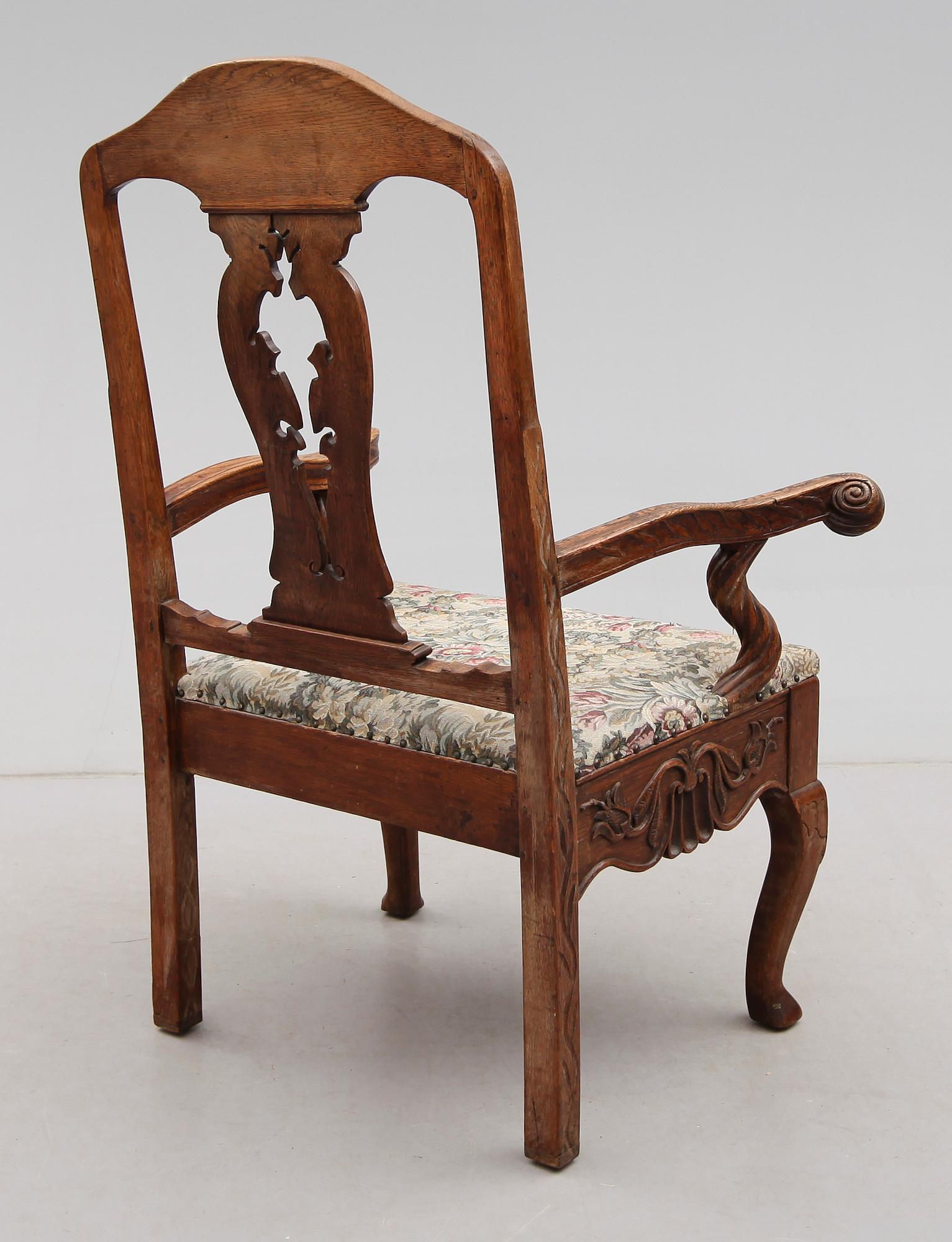 KARMSTOL, Norge, barock, 1700-tal.