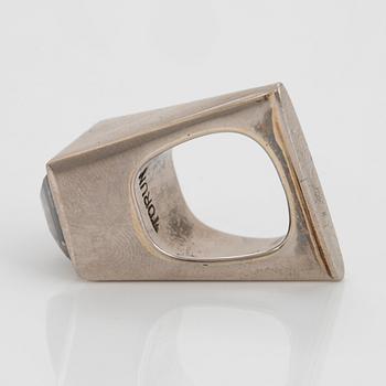 Vivianna Torun Bülow-Hübe, a white gold and facet cut rock crystal ring, executed in her own workshop 1964.