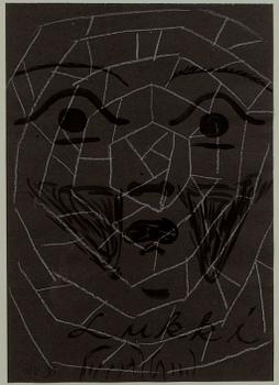 HANNU VÄISÄNEN, Sekatekniikka, "Lukki", sign. -90.