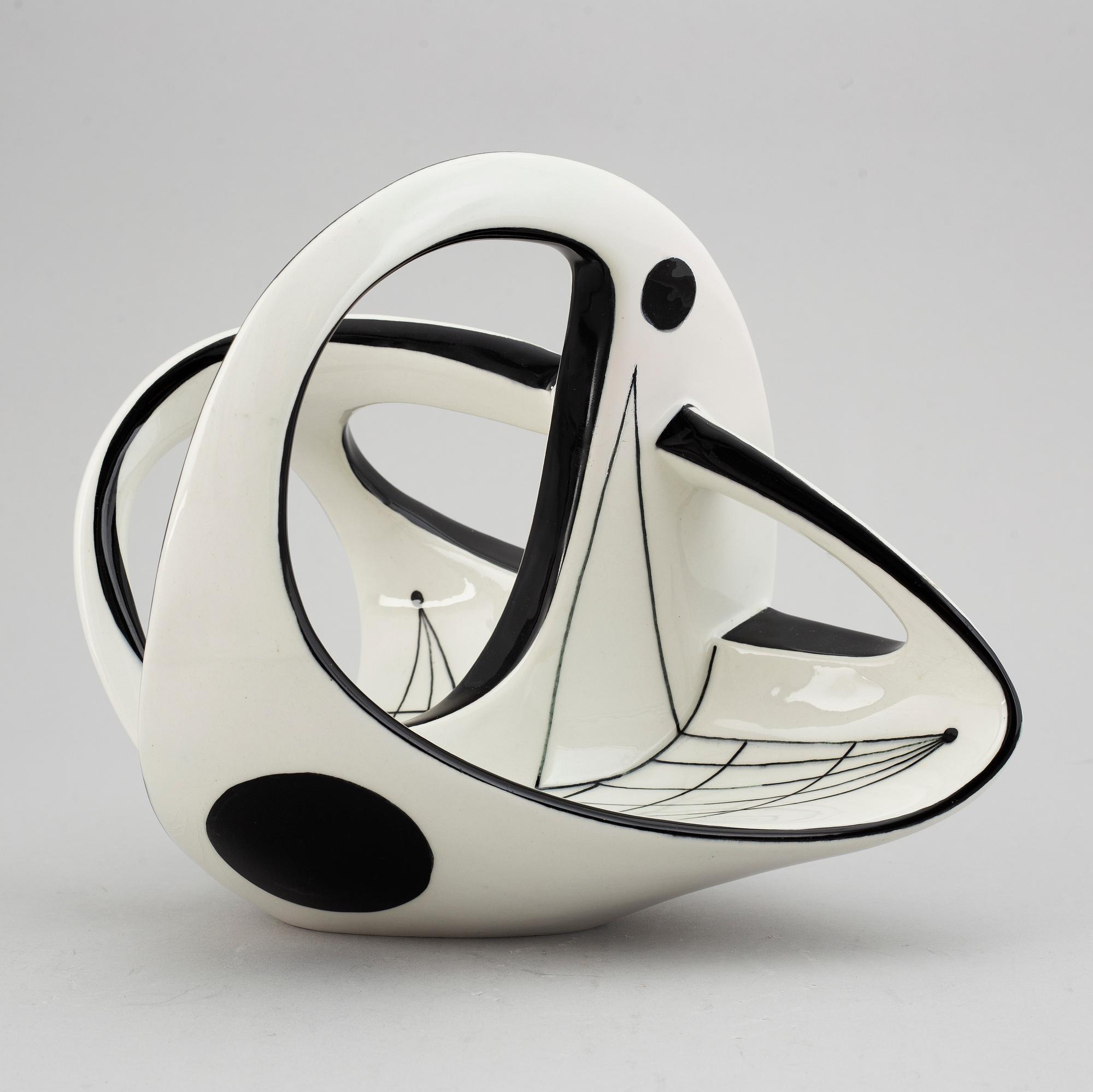 CARL-HARRY STÅLHANE, a rare ceramic sculpture, Rörstrand, Sweden 1954.