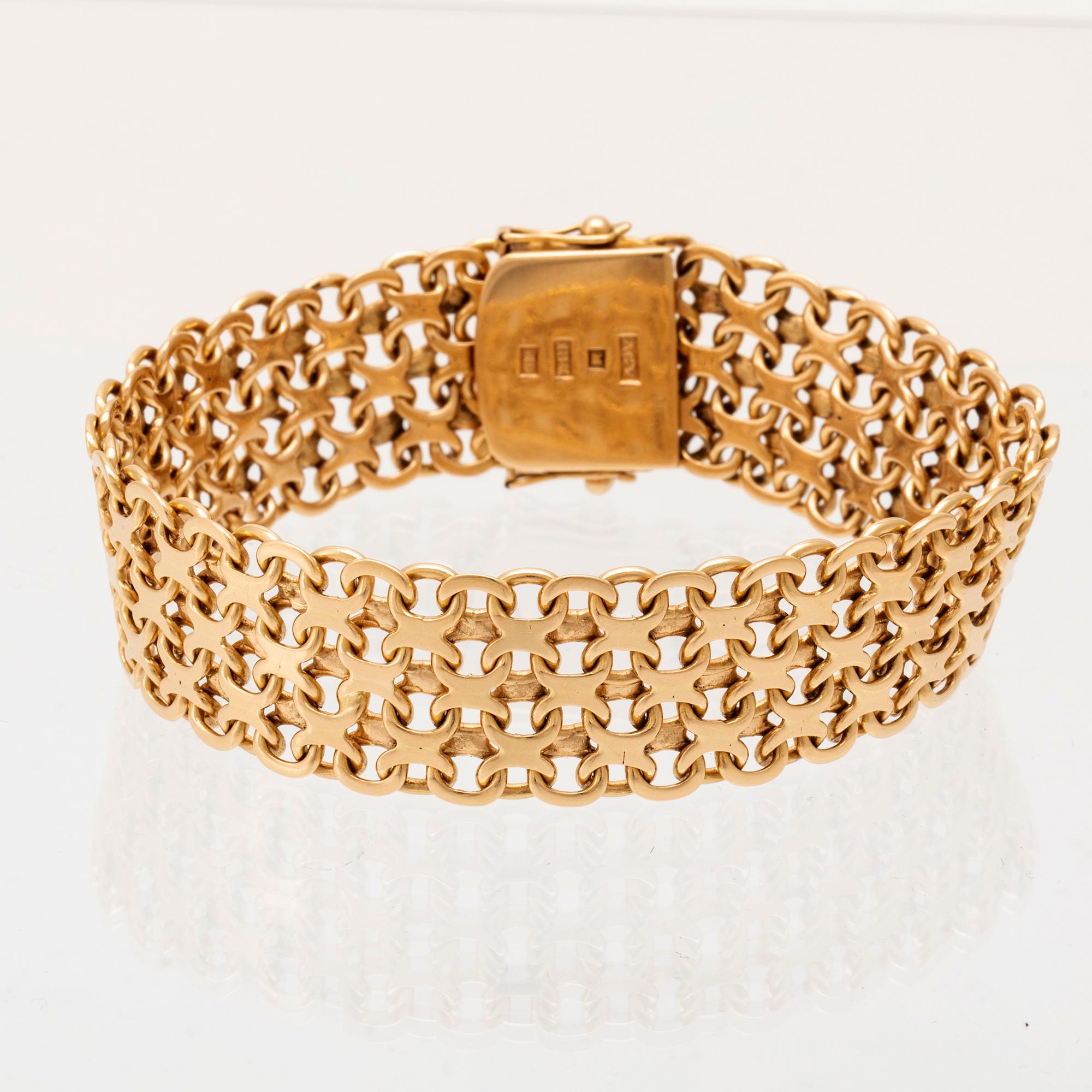 Bracelet X-link 18K gold.