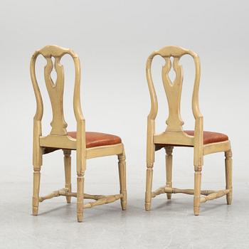 A pair of transition chairs, second half of the 18th Century.