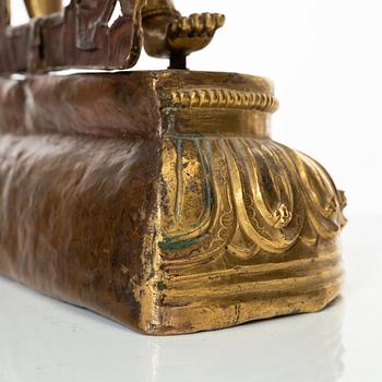 Dakini, förgylld kopparlegering. Sarvabuddhadakini, Tibet, 1800-tal.