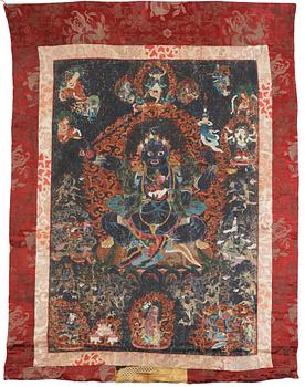 THANGKA, Mahakala, Tibet, 1800-tal.