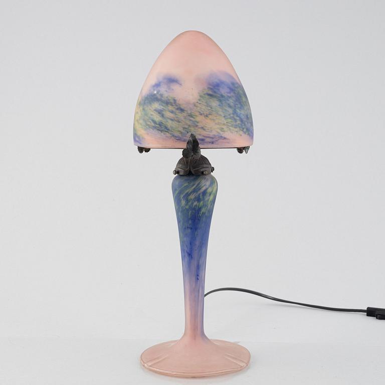 Le Verre Francais, table lamp, France, first half of the 20th Century.