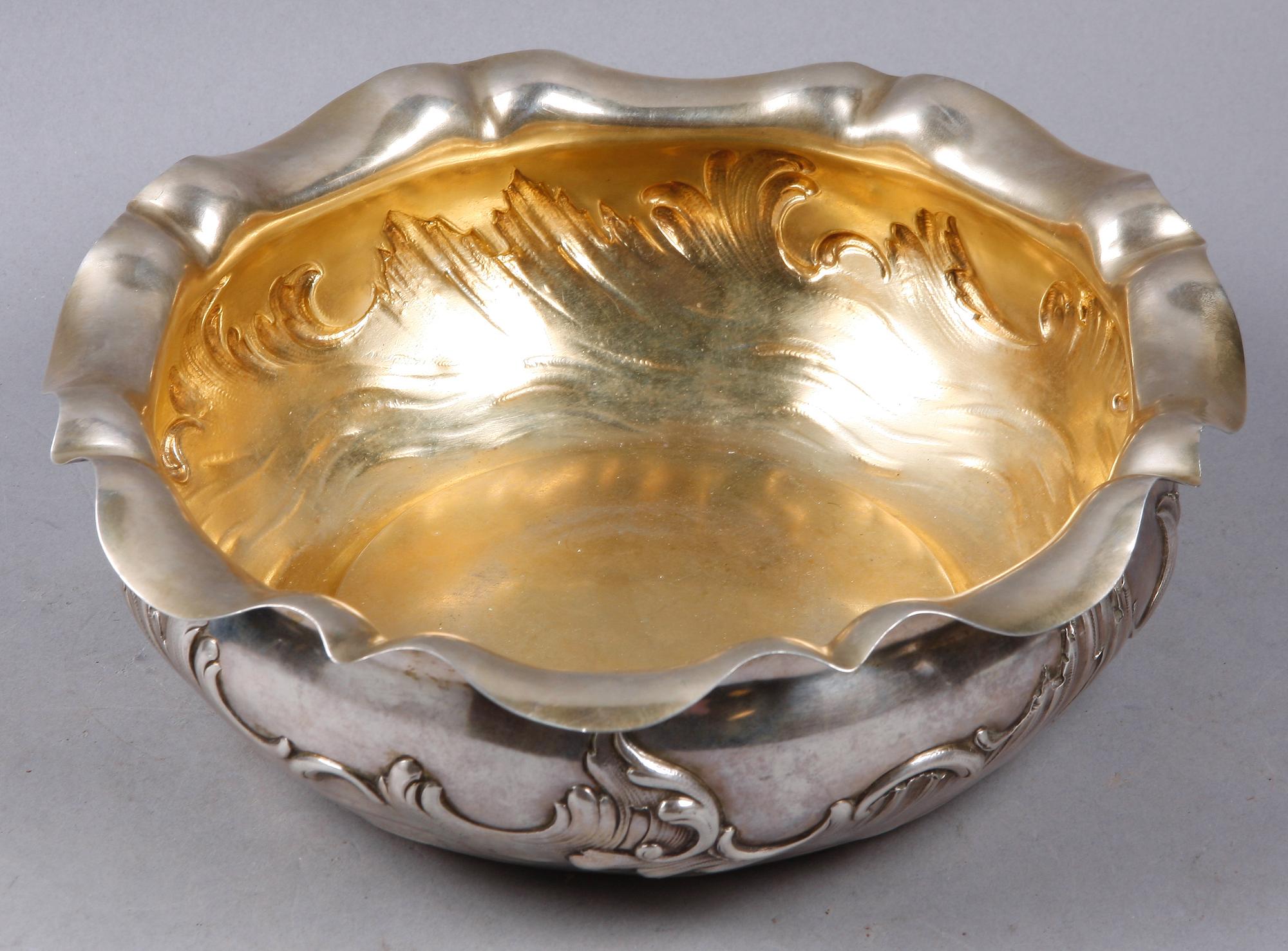 SKÅL, silver. Rokokostil, Tyskland, 1900-tal. Vikt 700 gr.