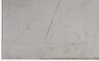 Sophie Tottie, "White Lines (steel drawing) rattan texture".