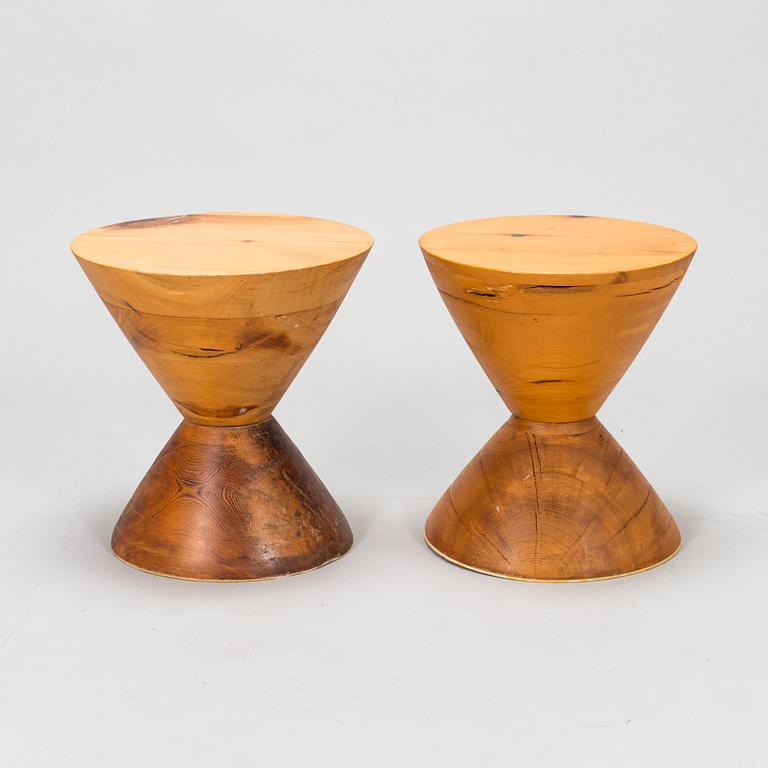 A pair of conical stools from 1970s/80s.