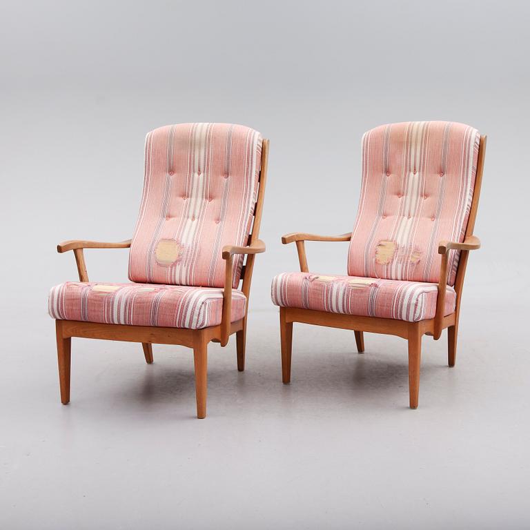 FÅTÖLJER, 1 par, "Stora Fjäderbrickan, Carl Malmsten, 1900-talets andra hälft.