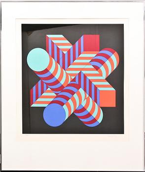 VICTOR VASARELY,  färgserigrafi, sign och numr 183/250.