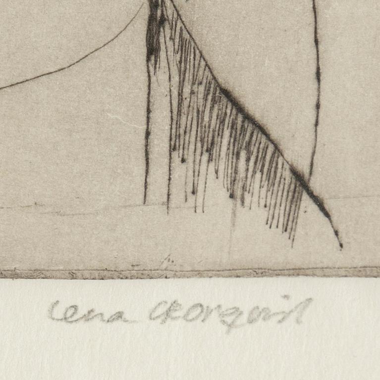 Lena Cronqvist,torrnålsetsning, 1982, signerad 2/20.