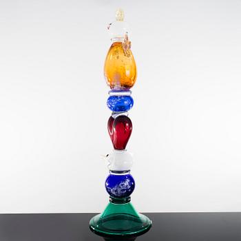 ANNA ÖRNBERG, skulptur, glas, Studioglas Strömbergshyttan, undertill signerad Anna Örnberg, märkt UNIK och daterad 2006.
