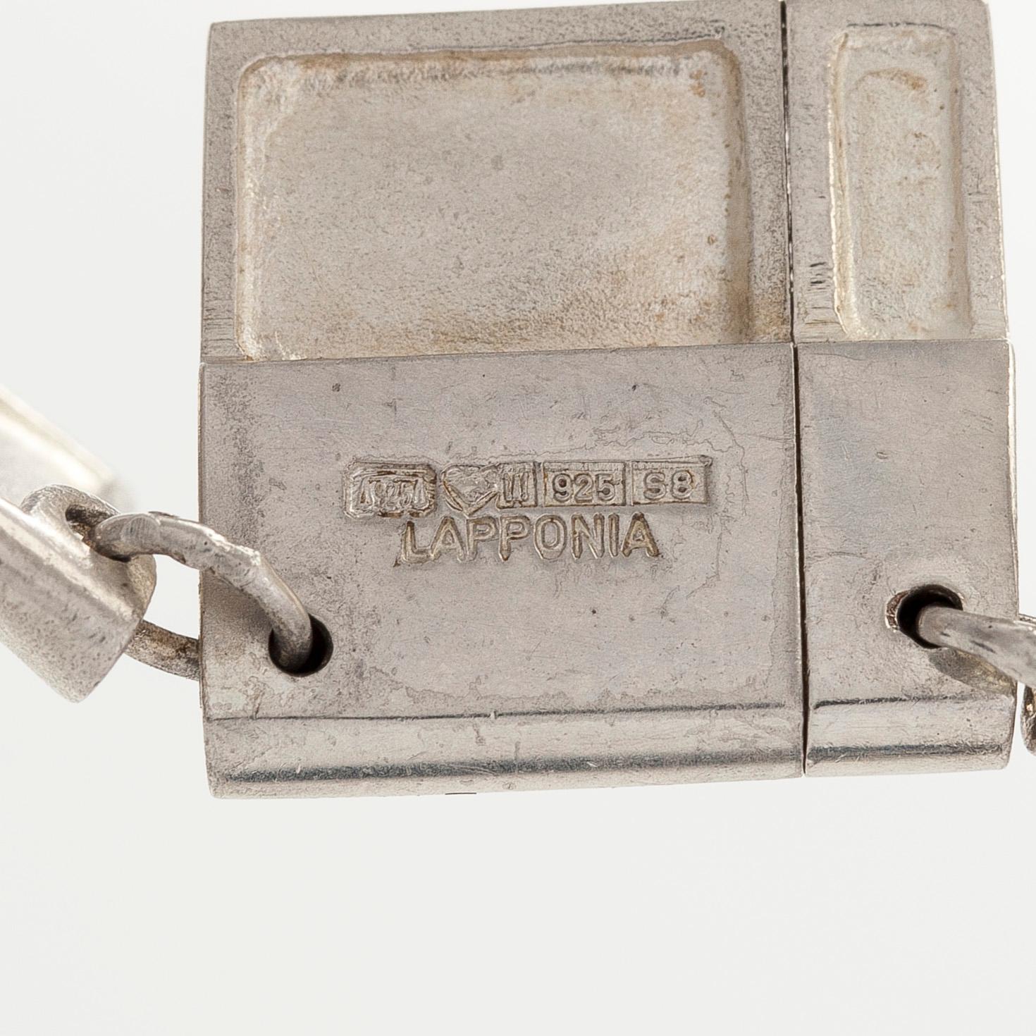 Björn Weckström, collier, "Galaktiska toppar", sterlingsilver. Lapponia 1995.
