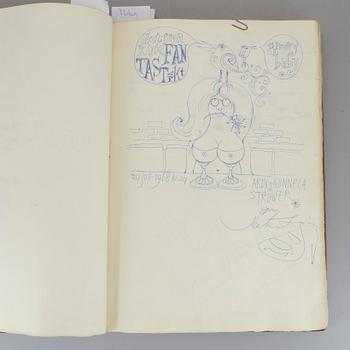 GÄSTBOK MED KÄNDISAUTOGRAFER, Kockska Krogen i Malmö, 1968-92.