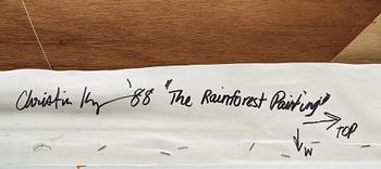 Christine Keefe, akryl på duk, signerad och daterad -88 a tergo.