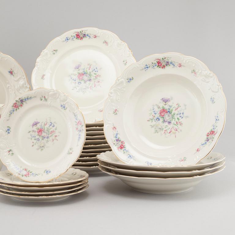 A set of 55+1 pieces dining ware from KPM, 20th century.