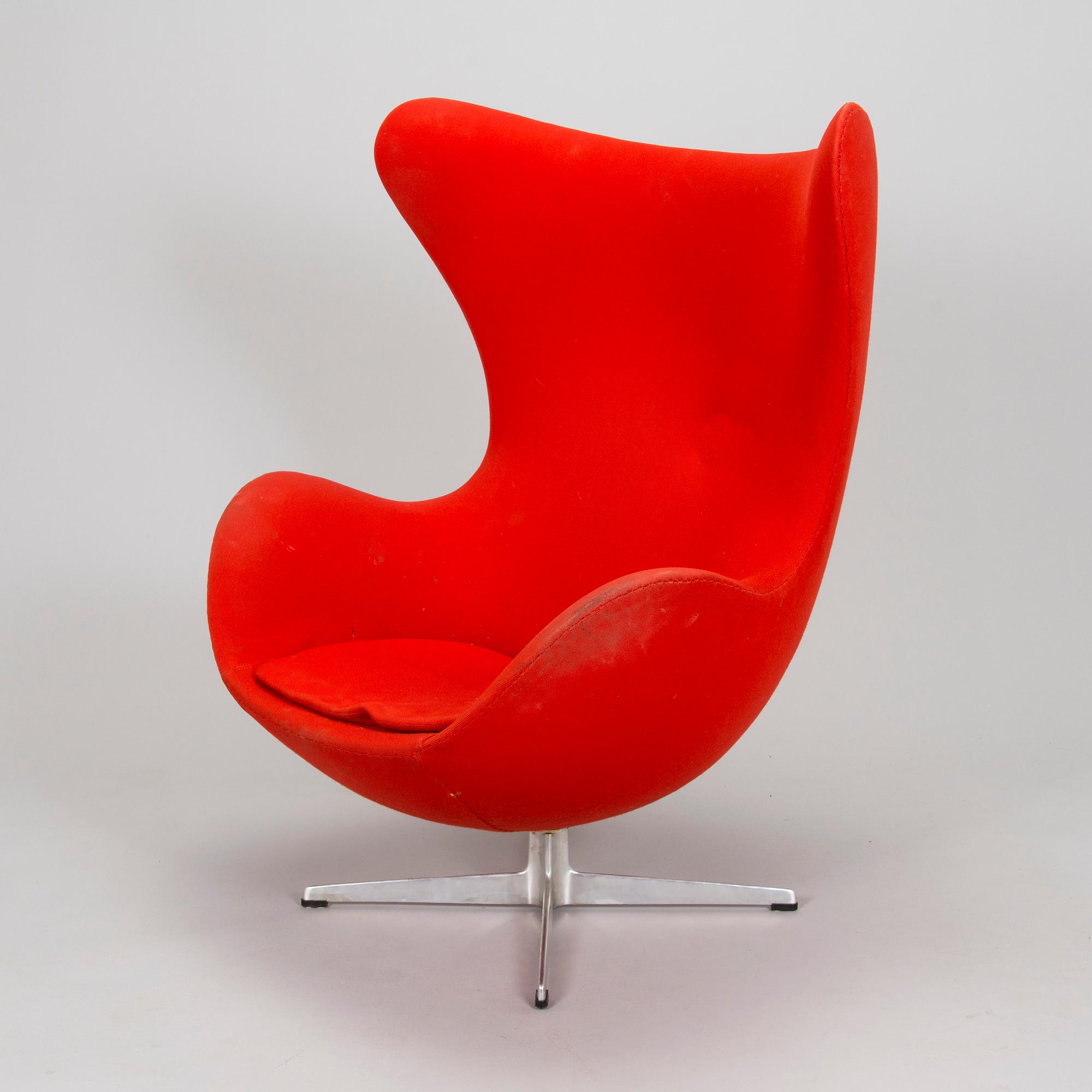 Arne Jacobsen, fåtölj "Ägget", Fritz Hansen, Danmark troligen 1970-tal.